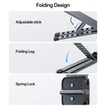 YESIDO LP10 Laptop Stand Foldable Adjustable Height Cooling Pad Notebook Laptop Holder