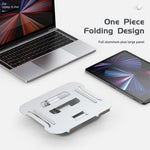 R-JUST BJ01-02 360 Degree Rotation Notebook Lifting Bracket Aluminum Alloy Laptop Riser Stand