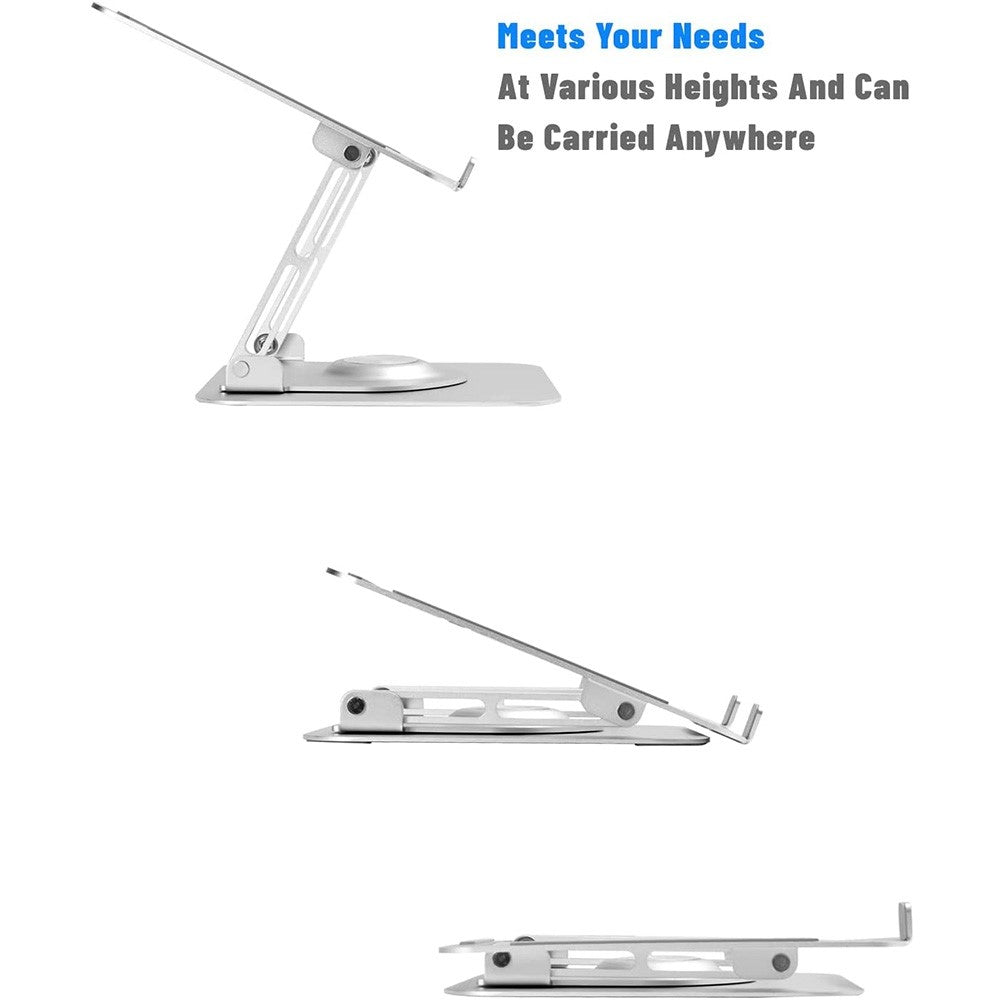 D147 360-graders roterende laptopløftebeslag i aluminiumslegering, Notebook-køler, bordstander