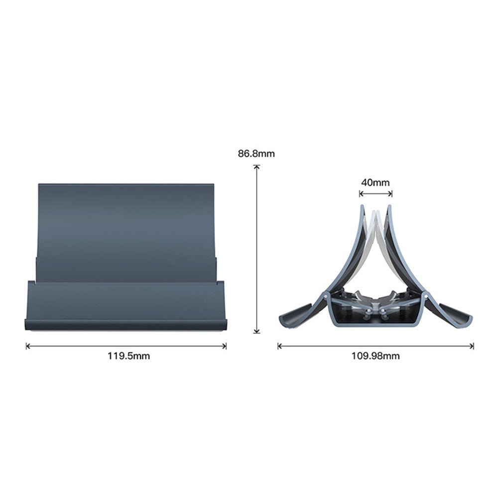 R-JUST BJ16 Notebook Vertical Storage Base Aluminum Alloy Desktop Laptop Holder Stand