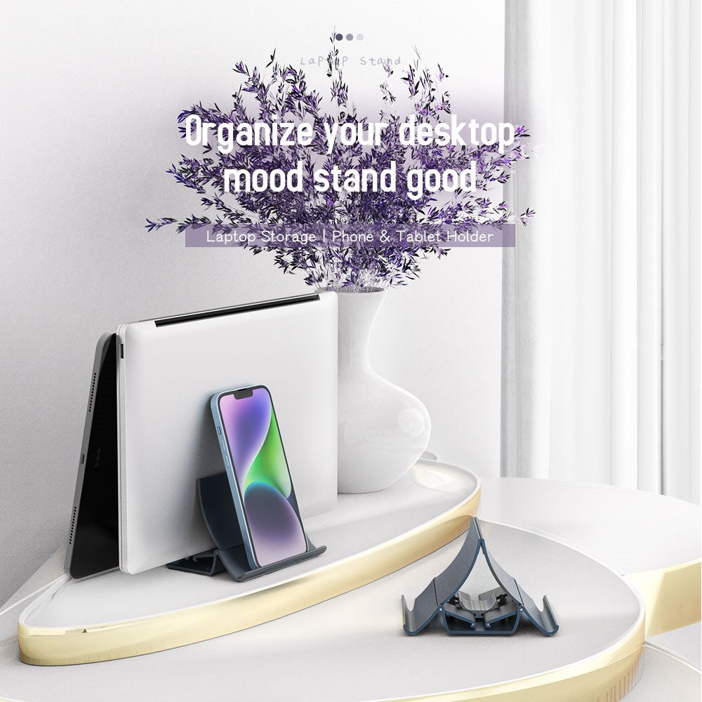 R-JUST BJ16 Notebook Vertical Storage Base Aluminum Alloy Desktop Laptop Holder Stand