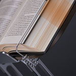 BONERUY R06 Metal Book Stand Folding Desktop Book Holder Portable Multi-Angle Adjustable Reading Stand