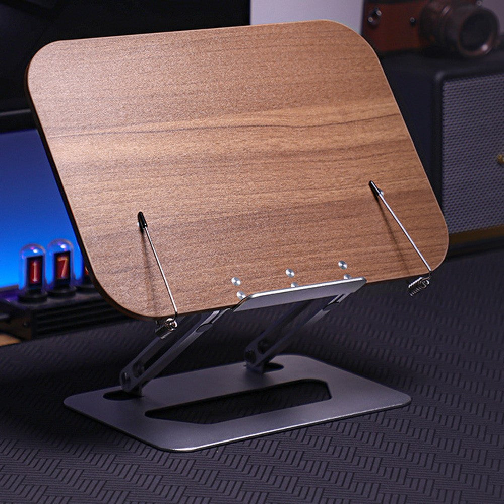 BONERUY R06 Metal Book Stand Folding Desktop Book Holder Portable Multi-Angle Adjustable Reading Stand