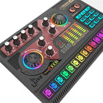 X5 Multifunktionel Trådløs Bluetooth-kompatibel Mikrofon Lydkort 48V HiFi Optageenhed Professionel Lydkort Audiomixer