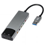 HY-601 6 In 1 USB Multifunction Sound Card USB + 3.5mm Audio + 7.1 Channel / Optical Fiber