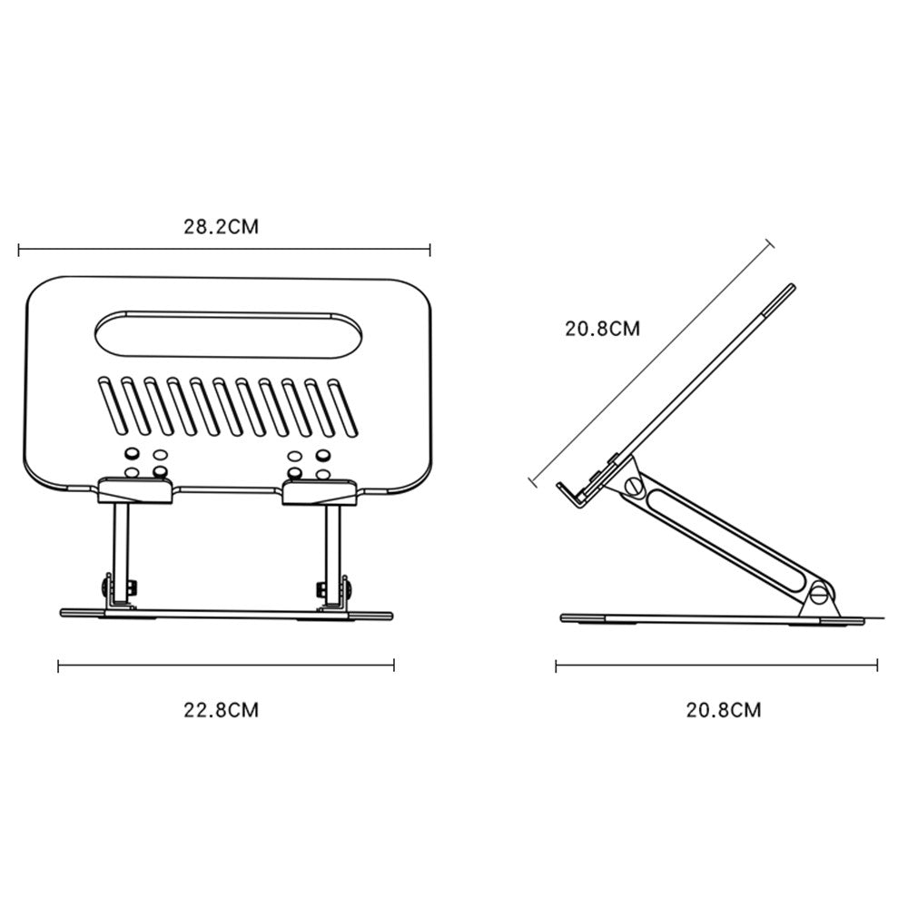 YESIDO LP05 Folding Portable Desktop Laptop Holder Multi-Angle Adjustable Aluminum Alloy Notebook Stand