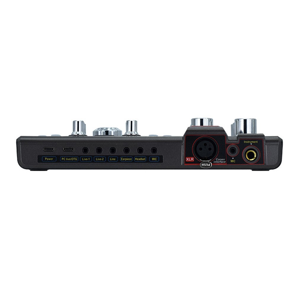 K380 48V Sound Card External Audio Mixer Live Broadcast Sound Card Audio Interface