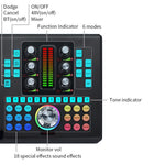 K380 48V Sound Card External Audio Mixer Live Broadcast Sound Card Audio Interface