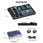 K380 48V Sound Card External Audio Mixer Live Broadcast Sound Card Audio Interface