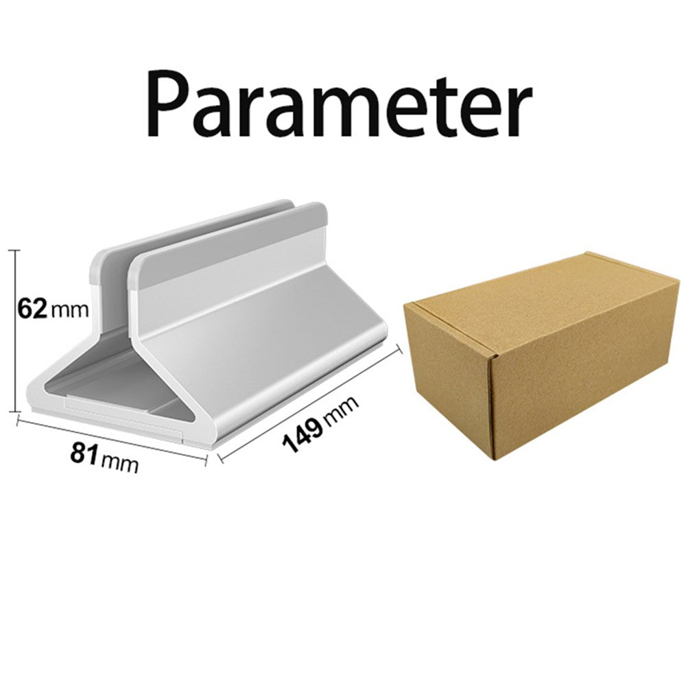 C4 Justerbar Bredde Enkelt Slot Opbevaringsbase til Notebooks og Tablets Skrivebordsstander i Aluminiumslegering