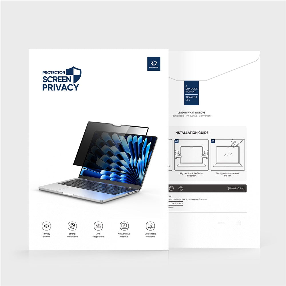 DUX DUCIS Leno-serien för MacBook Pro 16 tum (2024) M4 A3403 / A3186 / (2023) M3 A2991 / M2 A2780 / (2021) A2485 / (2019) Anti-peep PET-skärmfilm