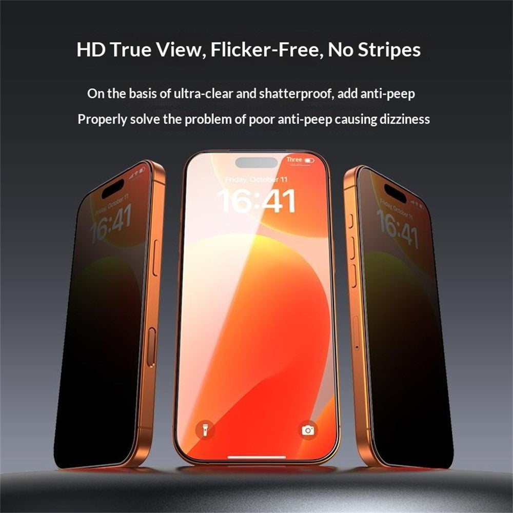 YESIDO TG31 10Pcs / Set For iPhone 17 Pro Max Privacy Screen Protector 9H Hardness Anti Fingerprint Tempered Glass