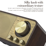 JY-66 Retro Trä Trådlös Bluetooth-kompatibel 5.0 Högtalare Super Bass Subwoofer FM-radio Stödjer TF-kort U Disk Aux In (CE-certifierad)