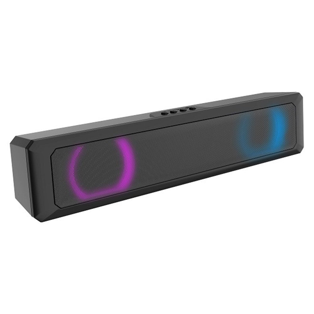 RGB Light Desktop Bluetooth-Compatible Speaker Soundbar HiFi Stereo TV Computer Loudspeaker