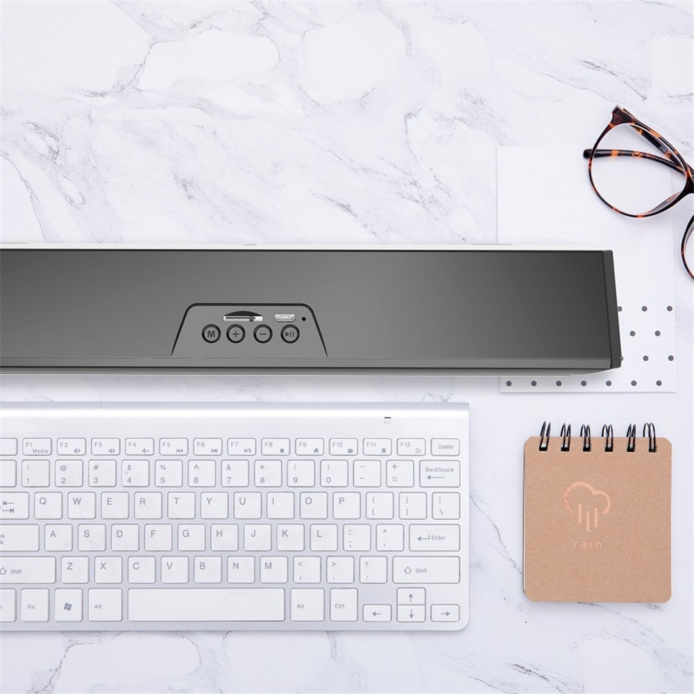RGB Light Desktop Bluetooth-Compatible Speaker Soundbar HiFi Stereo TV Computer Loudspeaker