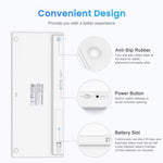 Ultra-Slim Wireless Bluetooth-compatible Keyboard (Spanish Language) for Android Windows iOS