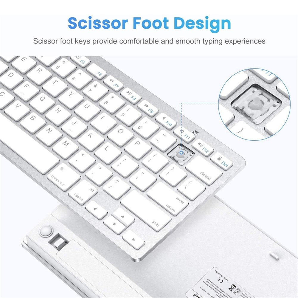 Ultra-Slim Wireless Bluetooth-compatible Keyboard (Arabic Language) for Android Windows iOS