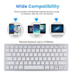 Ultra-Slim Wireless Bluetooth-compatible Keyboard (French Language) for Android Windows iOS