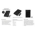 2.4G Wireless Mini Numeric Keyboard Suspended Mechanical Keyboard 19-key Mini Accounting Banking Keypad