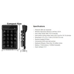 2.4G Wireless Mini Numeric Keyboard Suspended Mechanical Keyboard 19-key Mini Accounting Banking Keypad