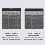 SUNREED KC9001S Wireless Numeric Keypad 12-Digit LCD Display 28-Keys Financial Accounting Rechargeable Number Keyboard for Laptop Desktop PC