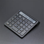 SUNREED KC9001S Wireless Numeric Keypad 12-Digit LCD Display 28-Keys Financial Accounting Rechargeable Number Keyboard for Laptop Desktop PC