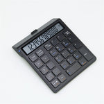 SUNREED KC9001S Wireless Numeric Keypad 12-Digit LCD Display 28-Keys Financial Accounting Rechargeable Number Keyboard for Laptop Desktop PC