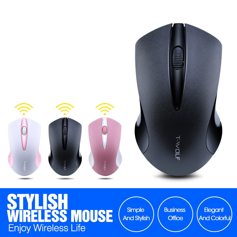 T-WOLF Q2 Portable Computer Mice for PC Notebook Laptop Wireless Mouse