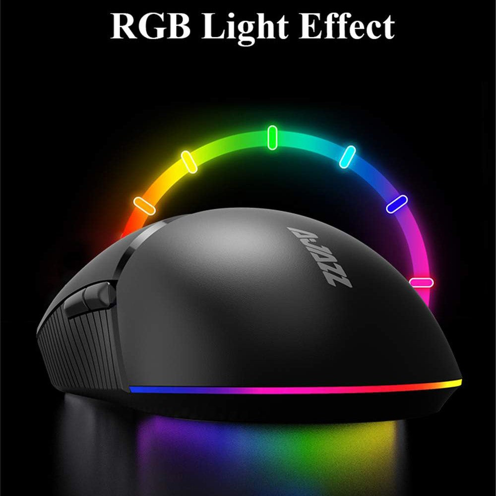 AJAZZ i309Pro Dual Mode 2.4G Wireless Rechargeable Gaming Mouse 8 Keys RGB Light 16000DPI Computer Laptop Mice