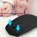 M105 Wireless Mouse Rechargeable Slim 2.4G Portable Mobile Optical Office Mouse for Notebook/PC/Laptop/Computer/Desktop