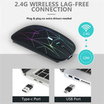 E39 Rechargeable 2.4G Wireless Gaming Mouse 1600DPI RGB Breathing Light Computer Laptop Ergonomic Mice