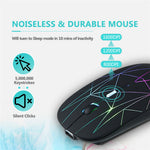 E39 Rechargeable 2.4G Wireless Gaming Mouse 1600DPI RGB Breathing Light Computer Laptop Ergonomic Mice