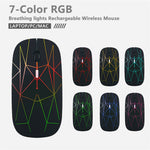 E39 Rechargeable 2.4G Wireless Gaming Mouse 1600DPI RGB Breathing Light Computer Laptop Ergonomic Mice