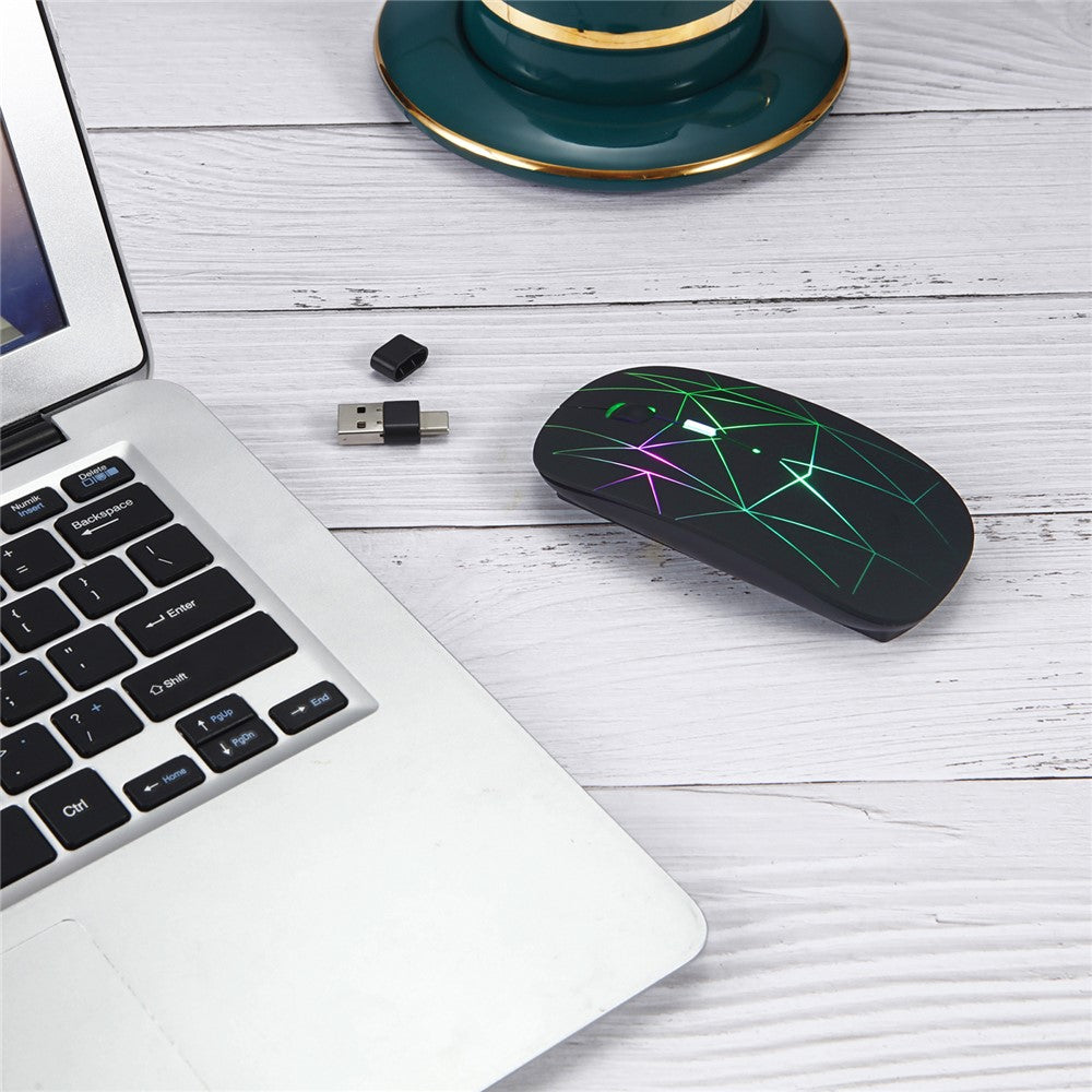 E39 Rechargeable 2.4G Wireless Gaming Mouse 1600DPI RGB Breathing Light Computer Laptop Ergonomic Mice