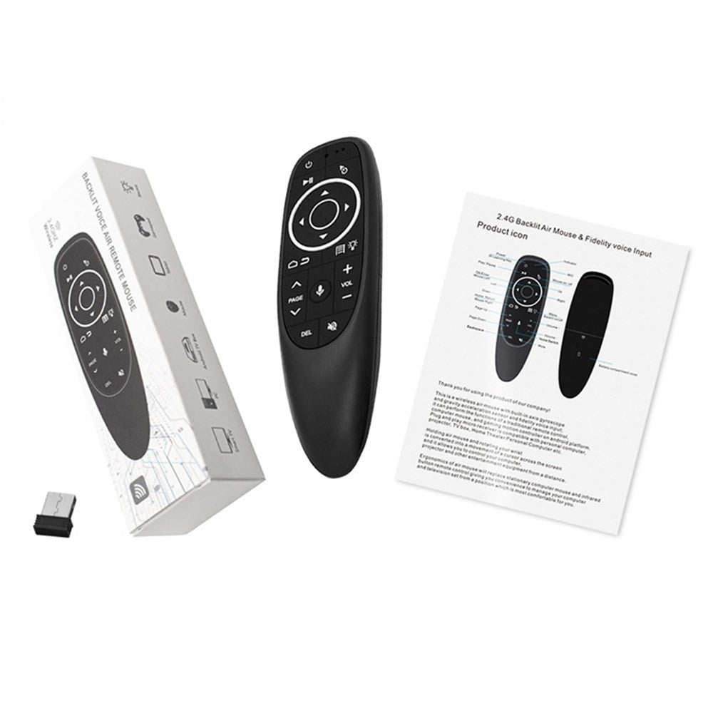 G10S Pro 2.4G Wireless Air Mouse Remote Controller with Backlit and Gyro Sensor for Android TV Box Support Voice Search