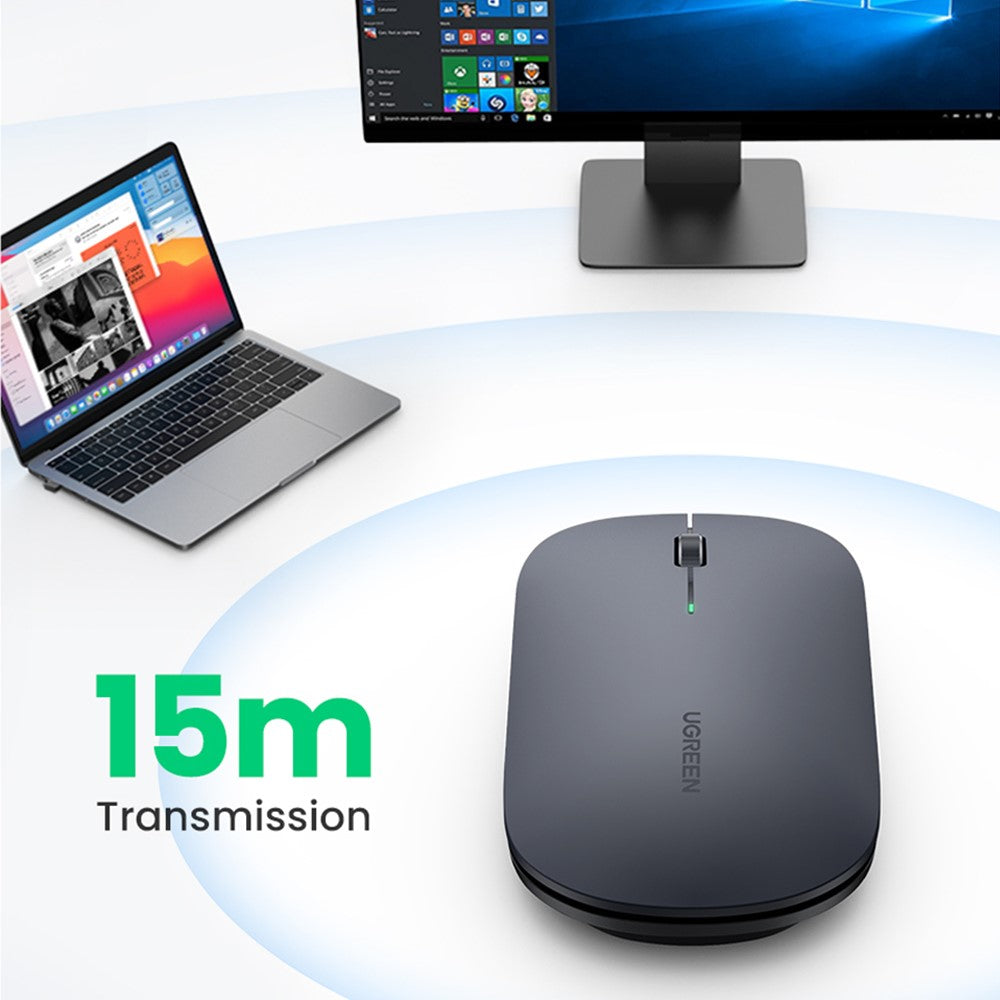 UGREEN MU001 2.4GHz Wireless Mute Mouse with 4000 DPI for PC Laptop Computer
