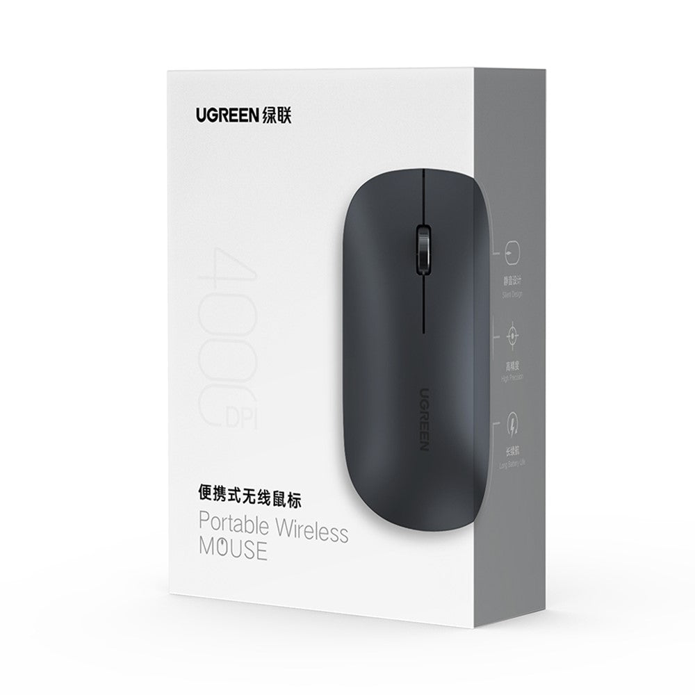 UGREEN MU001 2.4GHz Wireless Mute Mouse with 4000 DPI for PC Laptop Computer