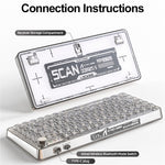 ATTACK SHARK K75 RGB Wireless Hot-Swappable Mechanical Keyboard Three Mode Bluetooth-compatible Transparent Keyboard