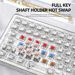 ATTACK SHARK K75 RGB Wireless Hot-Swappable Mechanical Keyboard Three Mode Bluetooth-compatible Transparent Keyboard