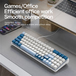 ZIYOULANG K65 78 Keys Hot Swappable Mechanical Keyboard RGB Light USB Wired Keyboard