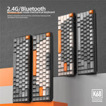 ZIYOULANG K68 Trådløst Mekanisk Tastatur 2.4G / Bluetooth-kompatibel Dual Mode 68-tasters Tastatur
