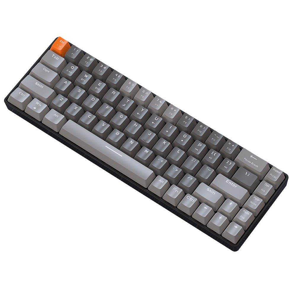 ZIYOULANG K68 Trådløst Mekanisk Tastatur 2.4G / Bluetooth-kompatibel Dual Mode 68-tasters Tastatur