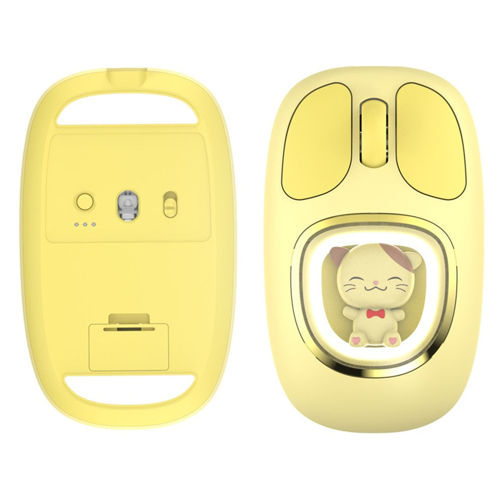 Y-FRUITFUL M94 2.4G+Bluetooth-compatible 3.0+Bluetooth-compatible 5.0 Tri-Mode Mouse Cartoon Doll Wireless Mice