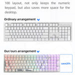 Y-FRUITFUL K10 Mechanical Gaming Keyboard 100 Keys Type-C Wired Clear Keyboard with RGB Light