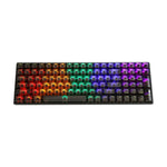 Y-FRUITFUL K10 Mekanisk Tastatur med 100 Taster, Type-C Tilslutning, RGB Lys, Transparent Sort + Blå Switch