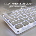 EWEADN GX710 Stilfuldt Hjemmekontor Computer Laptop Tastatur USB Kablet Lydløst Baggrundsbelyst Tastatur