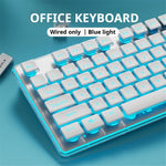 EWEADN GX710 Stilfuldt Hjemmekontor Computer Laptop Tastatur USB Kablet Lydløst Baggrundsbelyst Tastatur