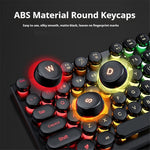 EWEADN GX30 Retro Punk Computer Laptop Keyboard USB Wired Backlit Gaming Keyboard