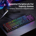 EWEADN GX30 Retro Punk Computer Laptop Keyboard USB Wired Backlit Gaming Keyboard