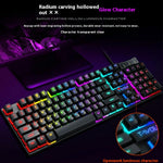 T-WOLF T20 USB Kablet Gaming Tastatur med Farverig Baggrundsbelysning Ergonomisk Mekanisk Tastatur